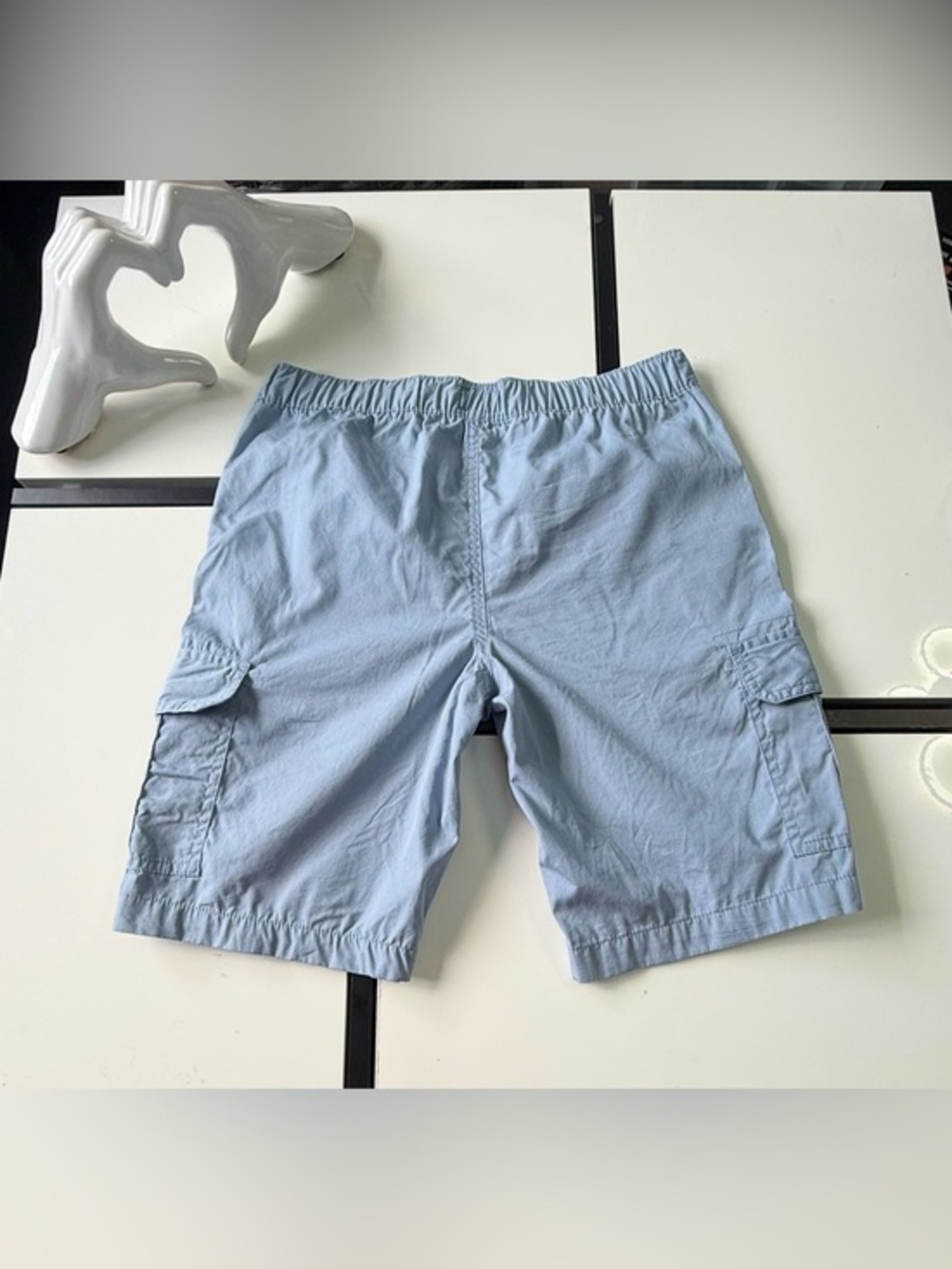 Weatherproof Vintage Boys Cargo Shorts Size L (14-16) Light Blue 100% Cotton